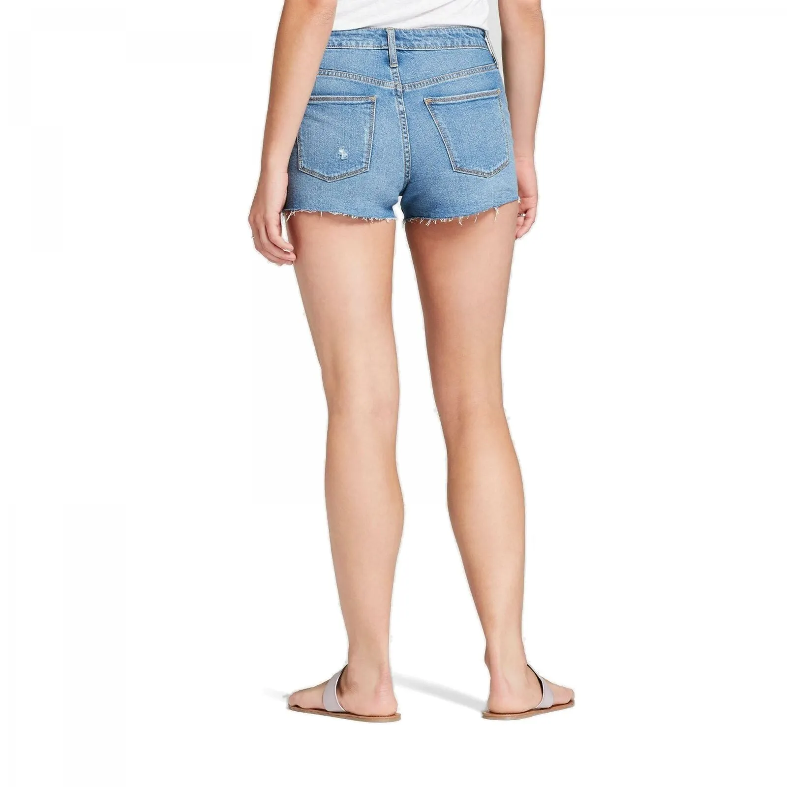 Universal Thread Women's High Rise Raw Hem Shortie Jean Shorts