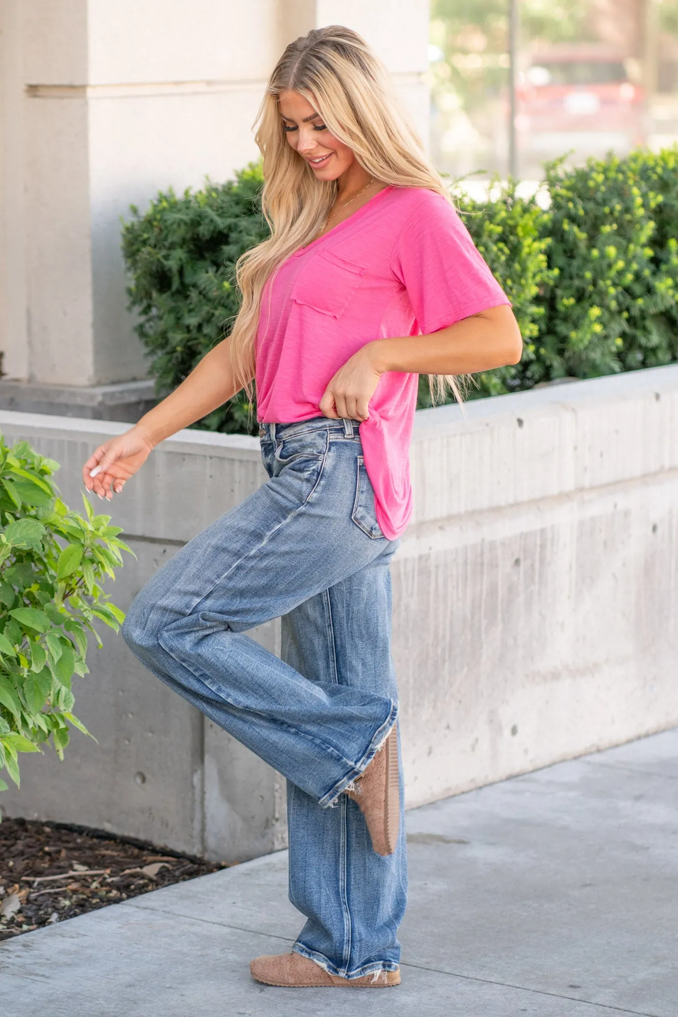 Venice Mid Rise Wide Leg Jeans