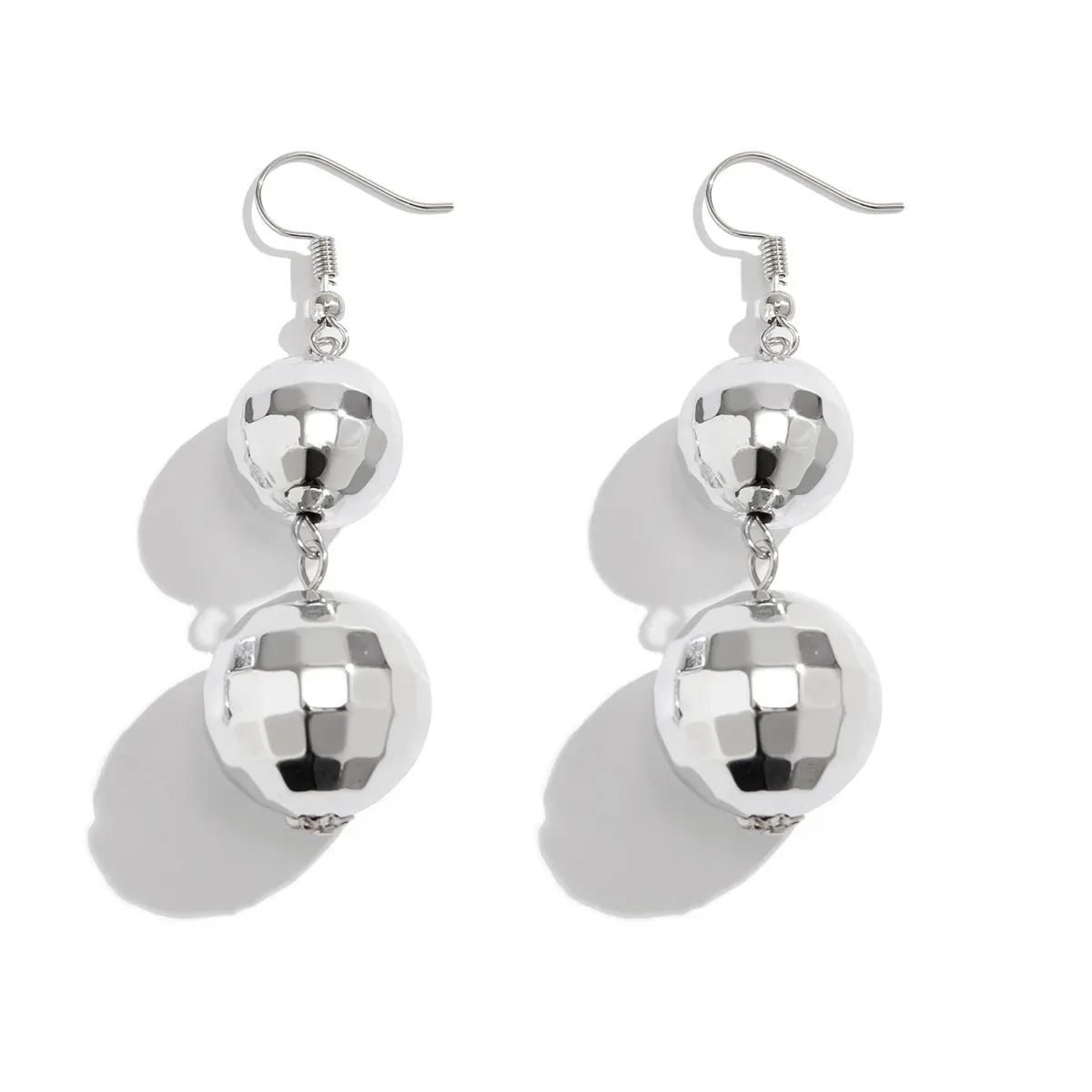 Vintage Acrylic Disco Ball Drop Earrings