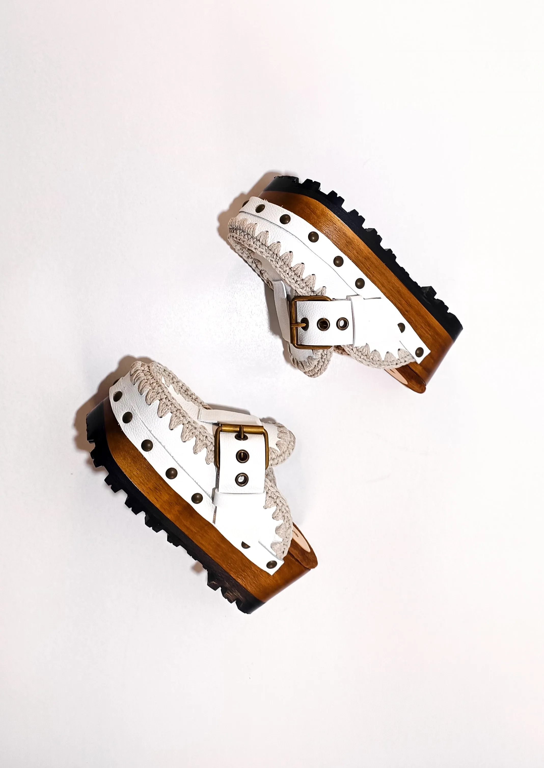 White Oxford Clogs