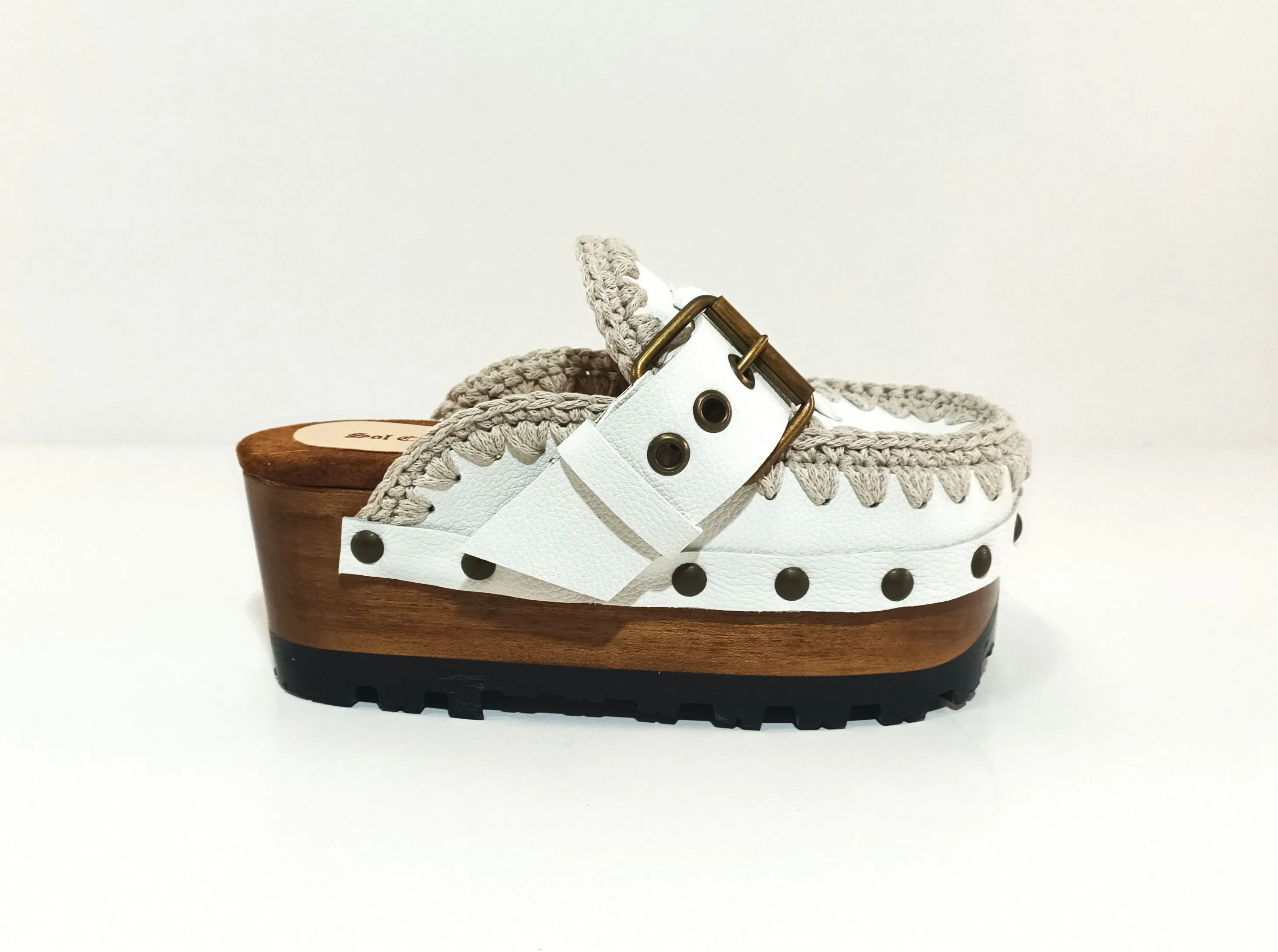 White Oxford Clogs