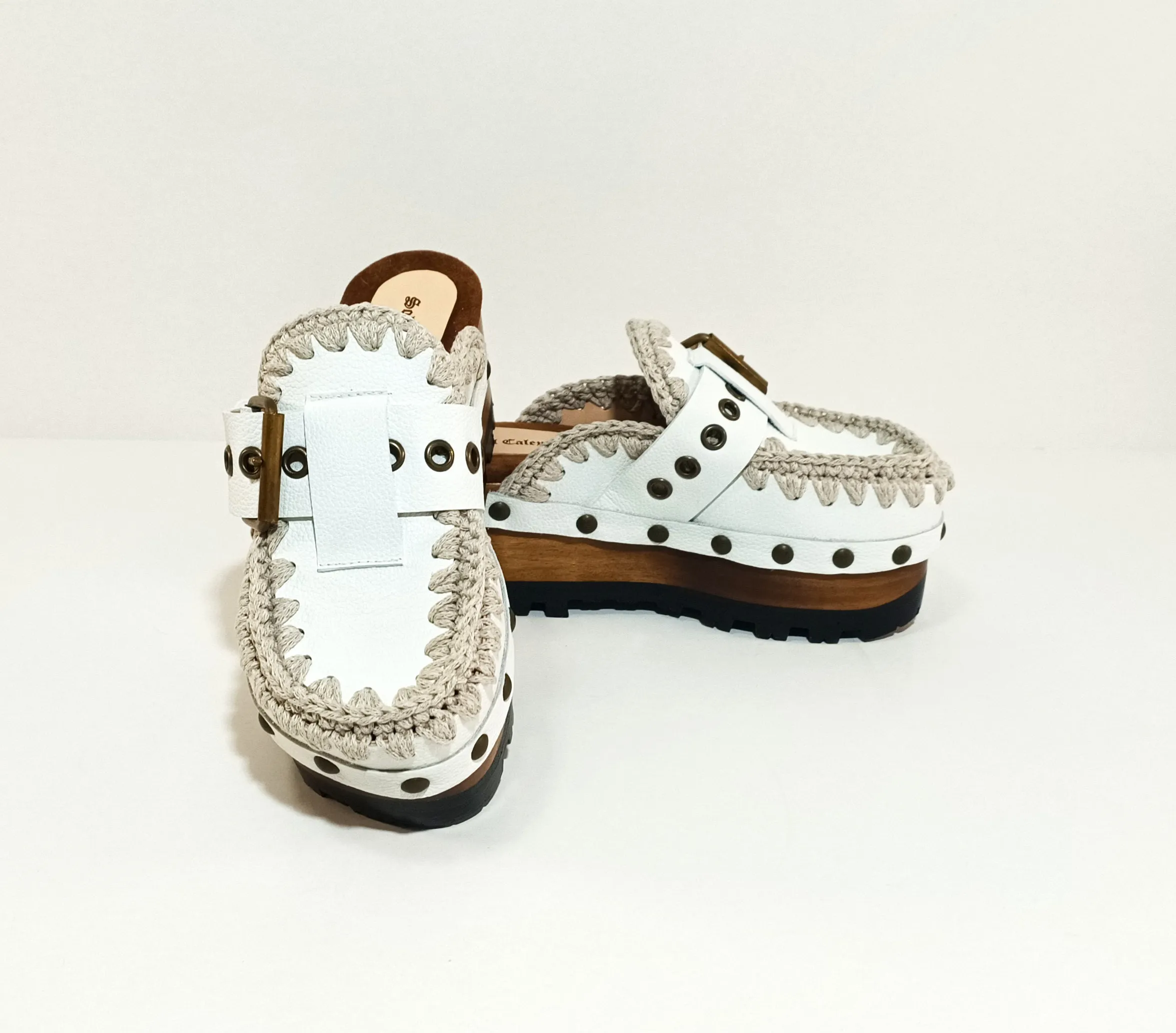 White Oxford Clogs