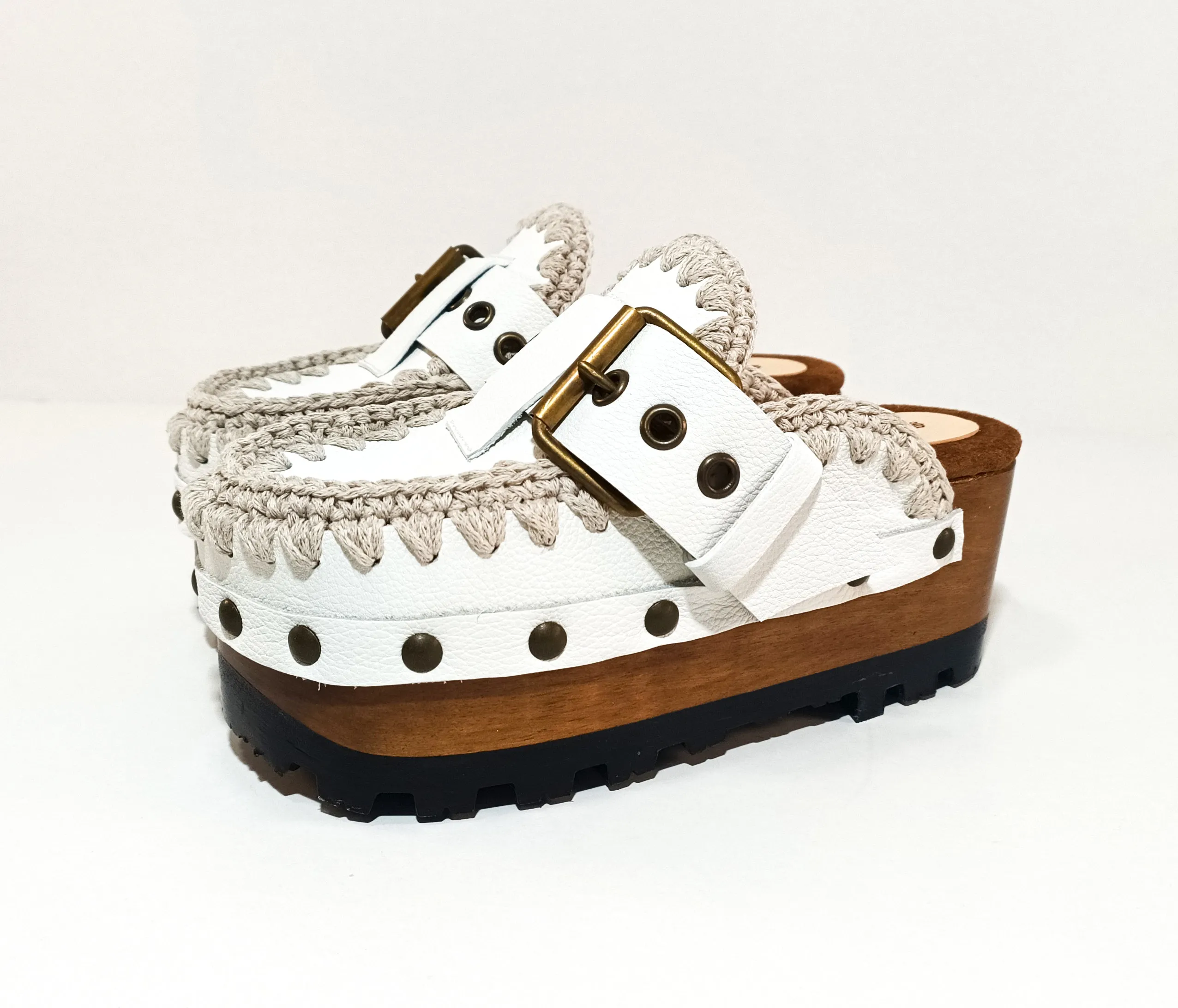 White Oxford Clogs