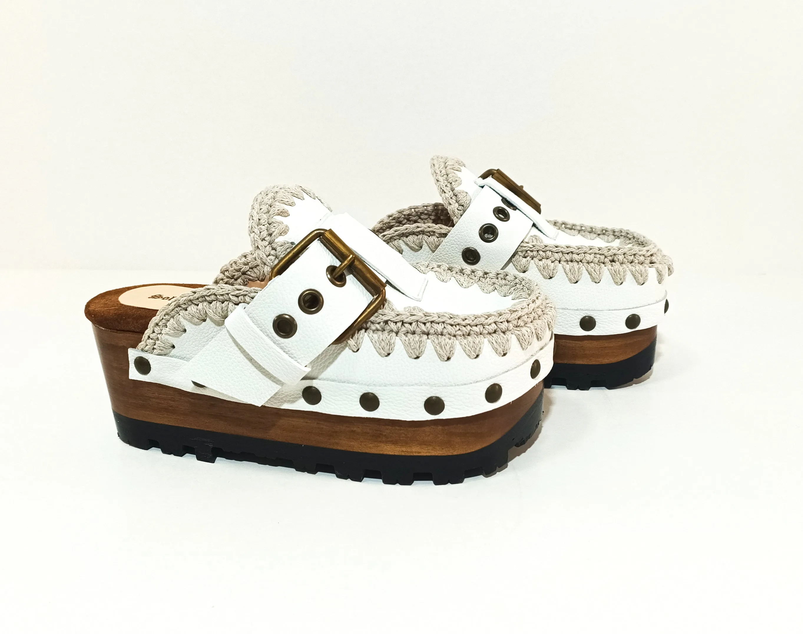 White Oxford Clogs