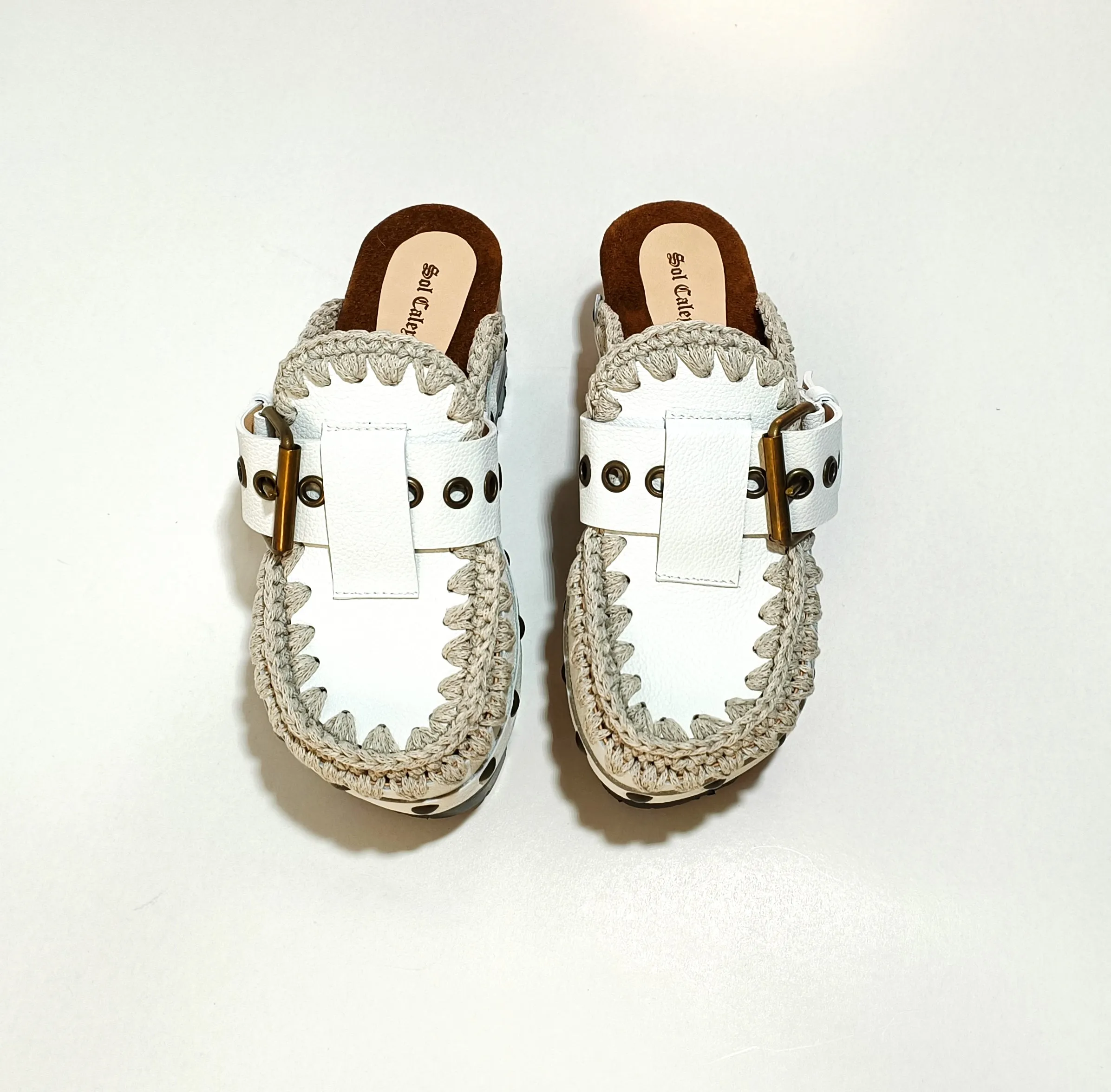 White Oxford Clogs