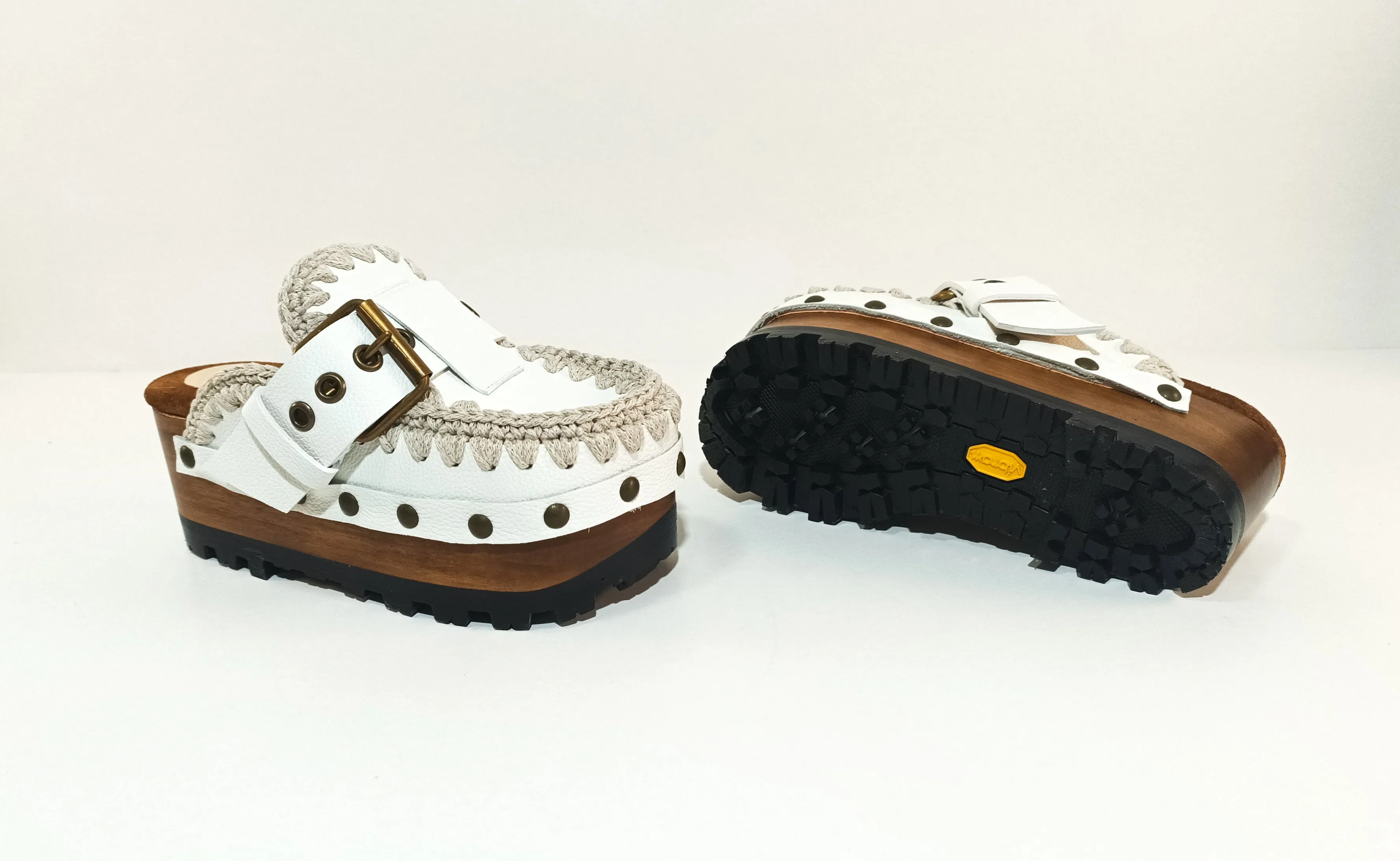 White Oxford Clogs