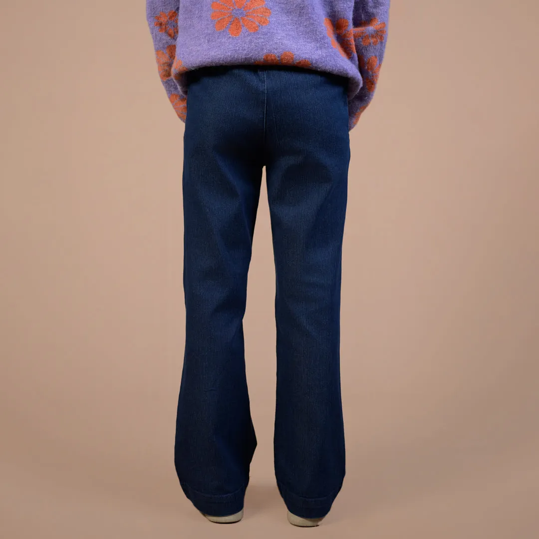 Wide Leg Power Stretch | Denim Trouser For Women