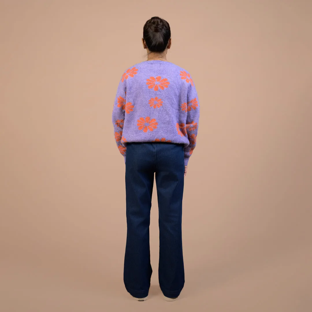 Wide Leg Power Stretch | Denim Trouser For Women