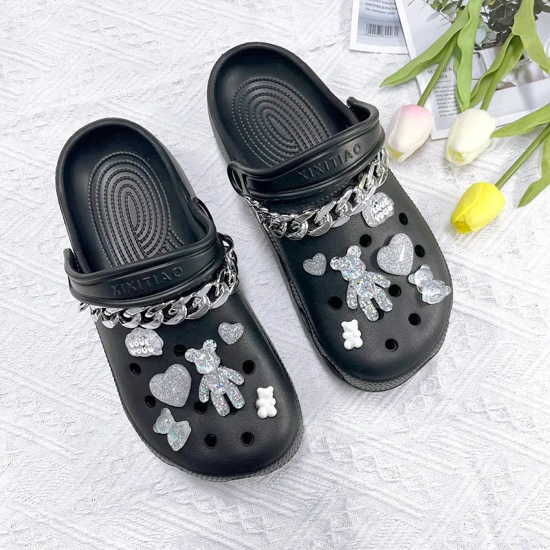 Women Slippers 3cm Platform Fashion Sandals Girls Outdoor Clogs Beach Slides Soft Slippers