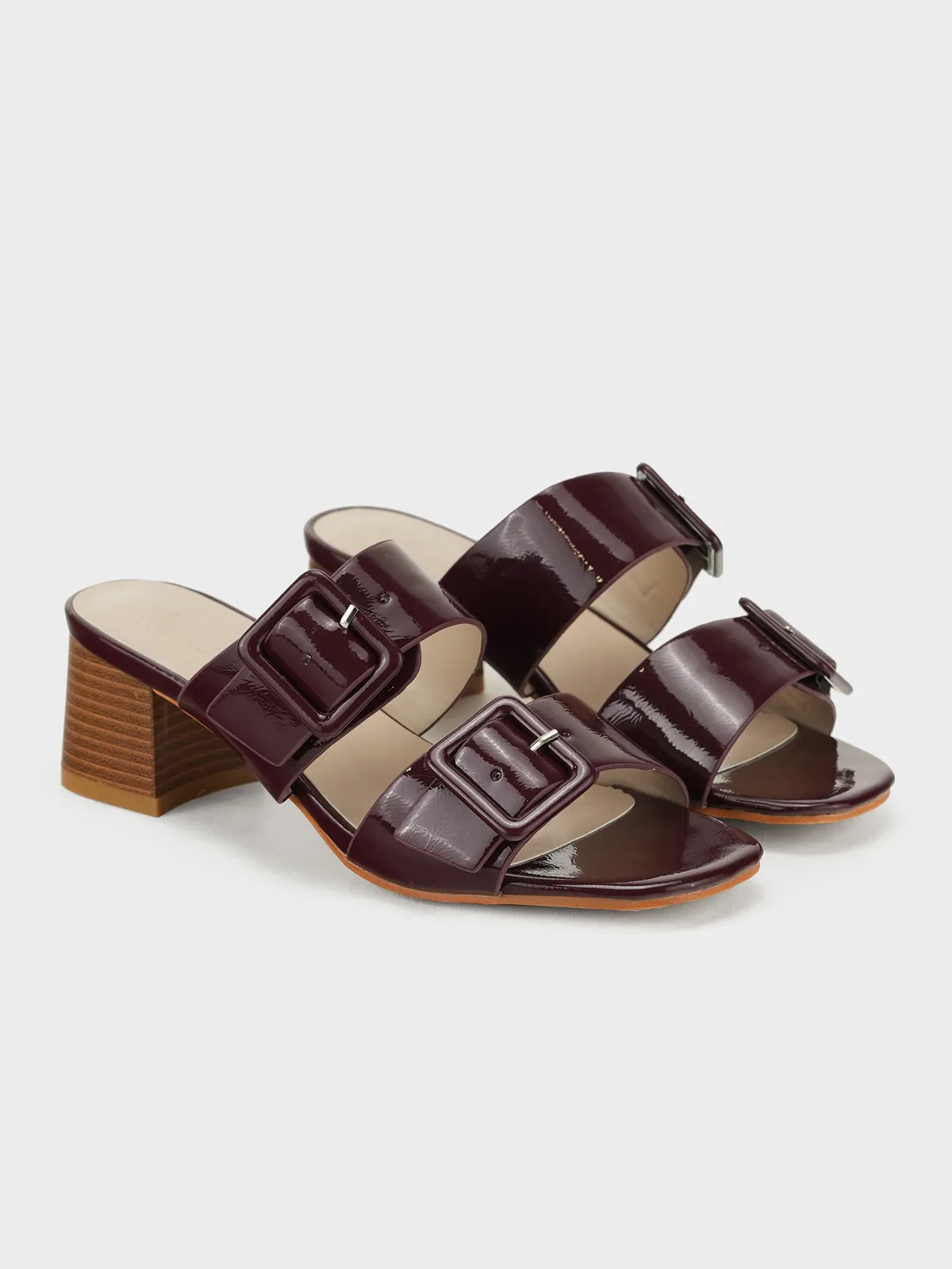 Womens "YINSHI" Adorned Block Sandals